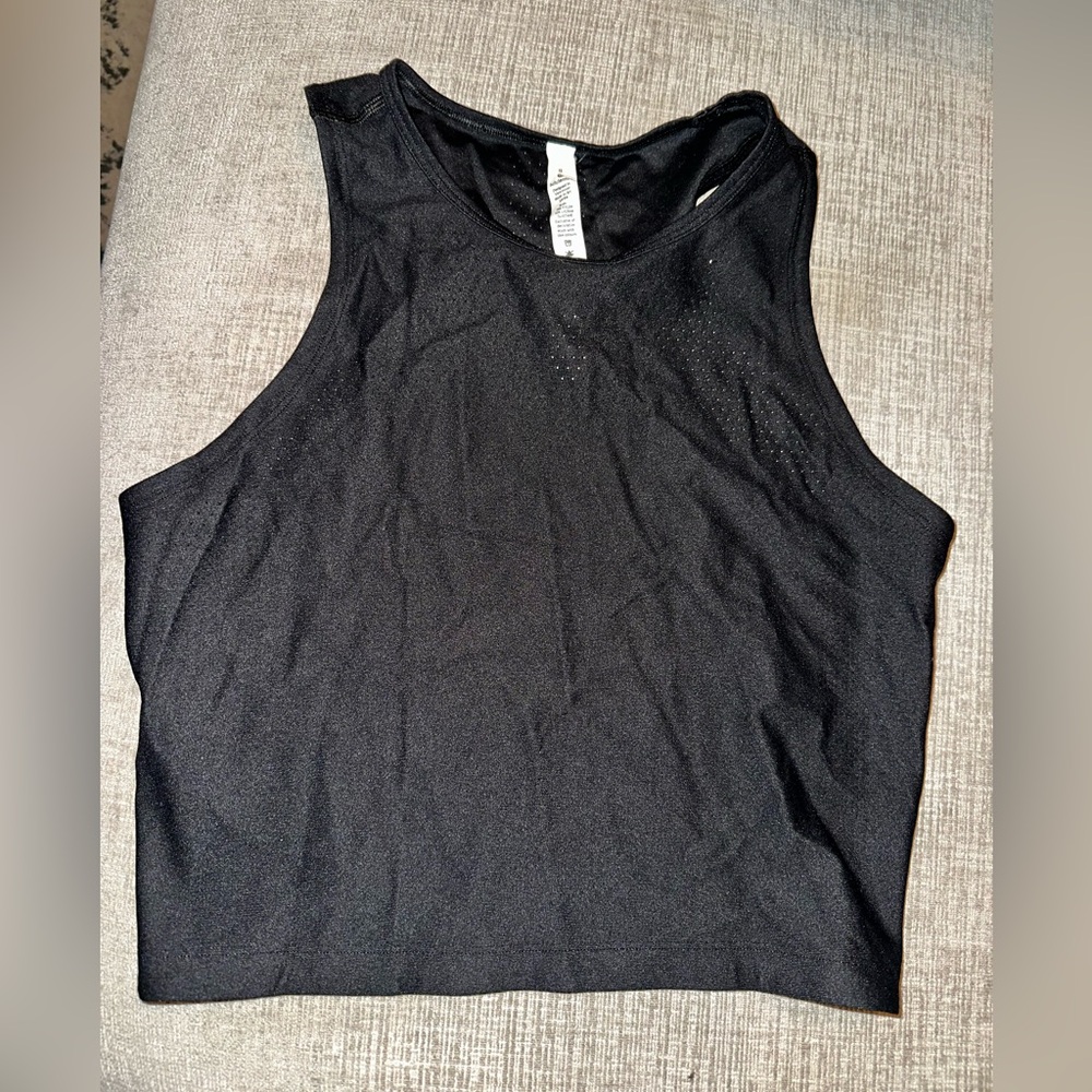 lululemon athletica Black Performance Tank Top Crop top Size 8